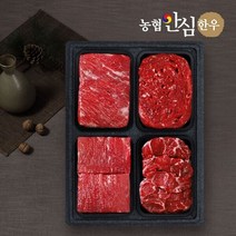 농협안심한우 1등급 정육모듬세트 (국거리+불고기+장조림+사태)팩당400g총1.6kg, 01. 정육모듬세트 팩당400g 총1.6kg