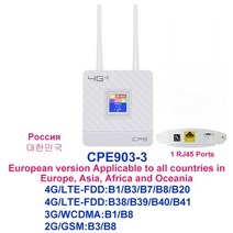 lte 라우터 와이파이 공유기 외부 안테나 모뎀 무선 포트 및 카드 슬롯 포함, 유럽 ​​버전