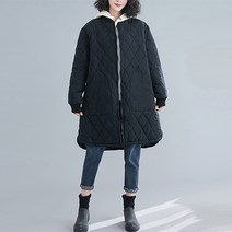 큰언니 여성 라운드넥패딩 롱점퍼 솜패딩 BS05344#