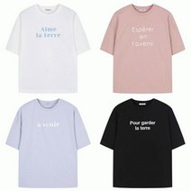 폴햄 폴햄 22년 여성)너무 시원한 여름 기능성 쿨텐션 에코 그래픽 오버핏 5부 반팔 티_K PHC2TR2210