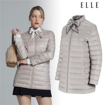 엘르골프 스카프 탈부착 긴기장 다운 점퍼 (여) 6I82001-190