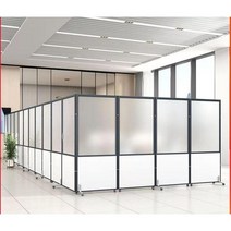 사무실 파티션 책상 칸막이 책상파티션 데스크파티션 접이식 이동식, 1.2m x 2m 높이 (젖빛 아크릴)