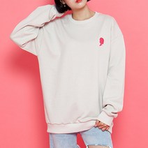 와사비 와사비(WASABI) 다미니 캐릭터 자수 맨투맨_베이지 (2039106)