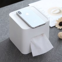 정사각 파스텔 두루마리 휴지케이스, 핑크