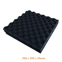 방음 어쿠스틱 폼 트리트먼트 흡음면 소음 스폰지 우수한 방음 50x50x1.5cm/ 30x30x3cm, 블랙300x300x30mm