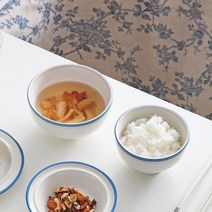 시라쿠스 메이플 빈티지 공기대접 세트 2p 밥그릇 볼 도자기그릇 예쁜 플레이팅, 라인브라운 2p