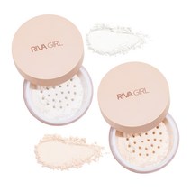 [2개 세트 50% OFF] RIVAGIRL 리바걸 얼티밋 오일컷 루스파우더, 2호 펄 샌드베이지, 1호 크리스탈 매트