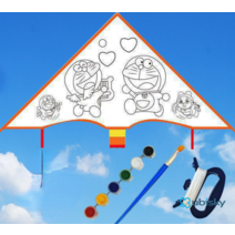 유비스키 DIY연날리기 어린이 낙서 화이트보드 핸드페인팅 연, 딩당고양이