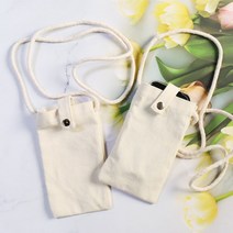 캔버스 휴대가방 휴대폰백 똑딱이작은가방(똑딱단추가방)