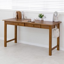 라로퍼니처 몬타 월넛 1500 원목 컴퓨터 책상 2인용 학생 서재 데스크, 단품