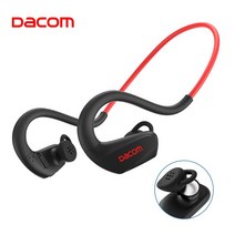 DACOM E60 IPX7 방수 뼈 전도 헤드폰 스테레오베이스 무선 이어폰 ENC 스포츠, 03 러시아, 01 E60-red