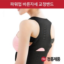 파워업 자세교정밴드 S/M/L/XL 굽은등 거북목 등허리밴드