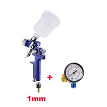 페인트스프레이새로운 전문 HVLP 스프레이 건 0.5mm/0.8mm/1.0mm 노즐 H-2000 공기 조절기와 자동차 페인팅, 04 1.0mm set
