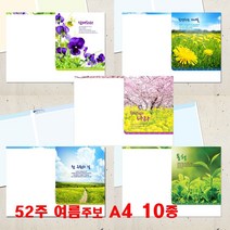 꿈마을예닮 주보 교회주보 기성 예쁜주보 칼라 팬시 예배순서지 청년부 주일학교 주보도안 주보디자인 인쇄 교회요람 감사노트 서류봉투 설교집 교회용품 여름주보 A4 10종 추천, 3세트