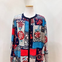 타마라 **99사이즈 어머님들 집중!! 티+가디건 한벌!! 패치꽃 요루 앙상블 세트 TACM226K1 부천점