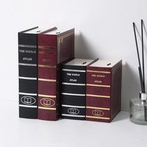 클래식 북 캐시 박스 저금통, 중_블랙