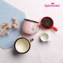 퀸센스 리틀레빗 법랑 머그컵 380ml (4color), 핑크