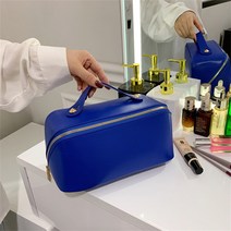 빅사이즈 가죽 파우치 백 화장품 메이크업 가방 방수 세면 방수 여행 보관 파우치 대용량