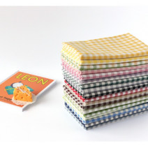 혜인천 20수 면 선염 9mm 캐주얼 레트로 깅엄체크원단 color 19종, 브라운