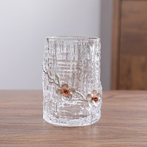 유리 매화 다도 세트 마호가니 차 집게 차칙 차하 다하 스푼 숟가락 보관함, 매화나무 그루터기 튜브 2개(부속품 없음)