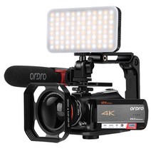 Ordro AC5 4K 비디오 카메라 캠코더 12 배 광학 줌 3.1 