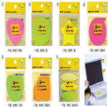프린텍 애니라벨 모양 스티키노트 접착메모 50매 포스트접착메모잍, 잎, 1개