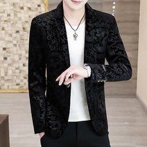 남성자켓 가을 꽃무늬 긴팔 정장 슬림 양복