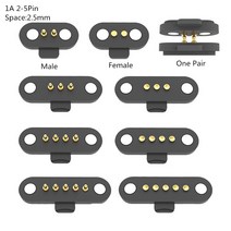 1Pair 1A Waterproof Magnetic Pogo Pin Connector 2P 3P 4P 5P Pogopin Male Female 2.5mm Spring Loaded, 02 3Pin