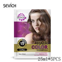 sevich 250ml 살롱 빠른 염색 허브 식물 블랙 헤어 샴푸 전용 15mins dye colors natural dark brown hair dye 샴푸 여성용, 협력사, 125ml 커피