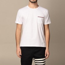 [톰브라운] [명품]THOM BROWNE 삼선 포켓 반팔 티셔츠 MJS010A 01454