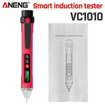절연 저항 측정기Yar 10 디지털 AC 전압 감지기 스마트 비접촉 테스터 펜 미터 12-1000V 전류 전기 센서, 02 Red