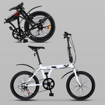 스포츠_ 삼천리 화이트라벨 20인치 미니벨로 접이식자전거 일자형프레임, 블랙