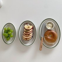 TUXTON 턱스톤 그린베이 오발 플레이트 파스타접시 4size