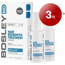 BosleyMD 보슬리엠디 미국 직배송 남녀 공용 두피 모발 영양 관리 그로우쓰 트리트먼트 스프레이 60ml 2개입, 3팩