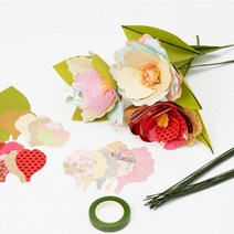 어린이집 유치원 꽃송이 종이 플라워 만들기 키트 데코소품 방과후 돌봄 미술학원 초등학교, 스카이