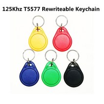 액세스제어 10pcs T5577 EM4305 복사 재기록 가능 쓰기 다시 중복 RFID 태그 EM4100 125khz 카드 근접 토큰 Keyfobs, [03] Grey