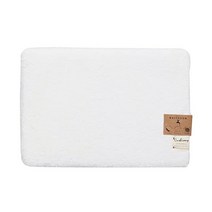 발 매트 러그 센코 BBcollection 쿠셔니 2 롱 폭 세면 약 50 x 120cm 베이지 두꺼운 볼륨 50092, 화이트, 약 45×65cm