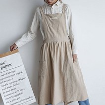 린넨 모던 앞치마 에이프런 3style, 모던앞치마 A / 핑크