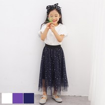 [빌도르 앙팡] 아동 유아 키즈 여아 트윙클 레이스 롱 스커트 치마