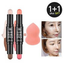 1+1+워터퍼프 / 리르 듀얼스틱 / 컨투어링 메이크업, 듀얼스틱_1호+2호+워터퍼프, 상세설명 참조