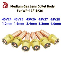 전주 TIG 중간 가스 렌즈 콜릿 바디 WP17/18/26 용접 토치 키트용 1.0mm 5 개, 02 10Pcs_06 Mix (each one pcs)