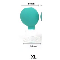 바디 컵 진공 부항기 얼굴 피부 탄력 복원 리프팅 페이셜 노화 지연 마사지 도구, Green-4 2개