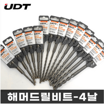 UDT 4날 SDS PLUS 해머드릴비트 콘크리트 기리, 4날 SDS 14mm (14x310mm)