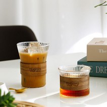 플랫화이트잔 아인슈페너 플리츠 미니 내열유리컵, 옵션, 소 175ml, 1개