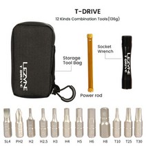 자전거 토크 렌치 LEZYNE MTB 수리 키트 도로 2-10Nm 미니 도구 세트 H2-H8 T10/T25/T30, 01 T-DRIVE Tool Kit