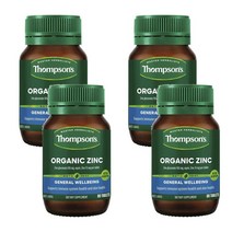 Thompsons 톰슨 유기농 아연 징크 Organic Zinc 80정, 4개