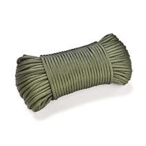MOLADRI 30.5m(100피트) 파라코드 긴 나일론 로프 튼튼한 폴리에스터 코드 초강력 타이 다운 스트랩 브레이드 이사 야외 캠핑 빨랫줄용 얇은 본디지 풀 로프, Army Green, 100ft
