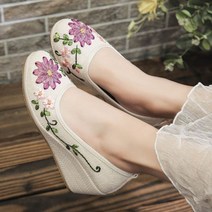 한복신발 꽃신 단화 전통 웨지 6CM 여성화 키높이gj02