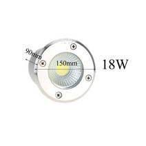 지하 정원 방수 LED 조명 3W 5W 10W 12W 15W 18W IP68 야외 매장 경로 스팟 매립형, 01 18W 150MM, 03 4000K AC85-265V