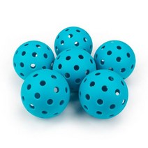 피클볼 야외용 내구성 볼 40 홀 6 개 74mm, 6 Pcs Light Blue (Thanks)
